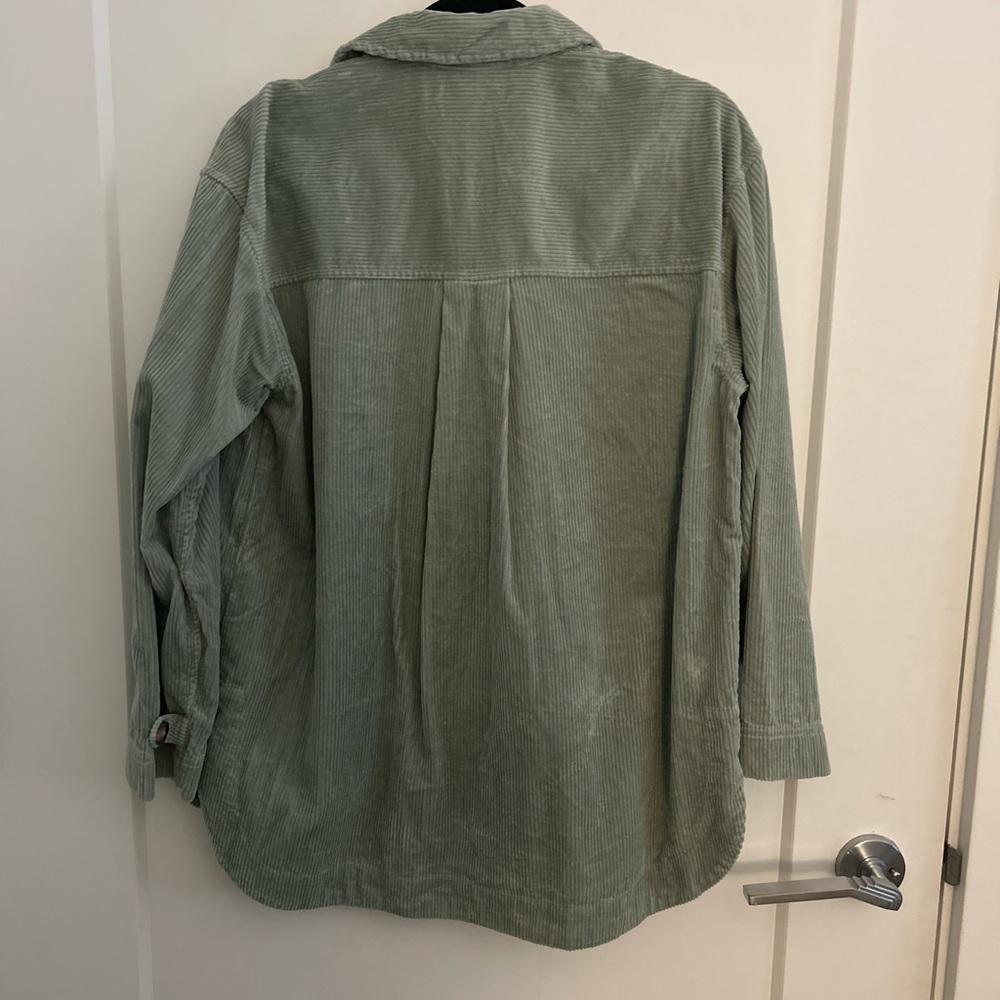 Madewell Light Sage Green Corduroy Shacket - Picture 4 of 6